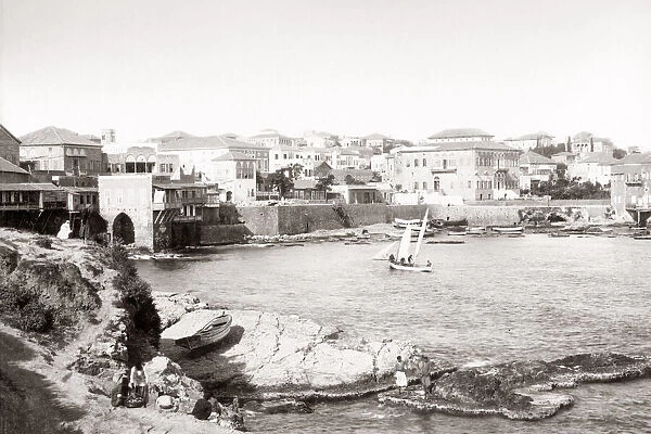 1880s - view of the waterfront at Beirut Lebanon