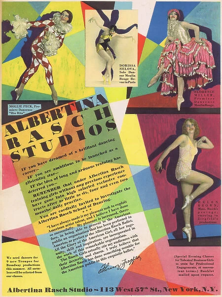 Advert for Albertina Rasch dance studios (1928)