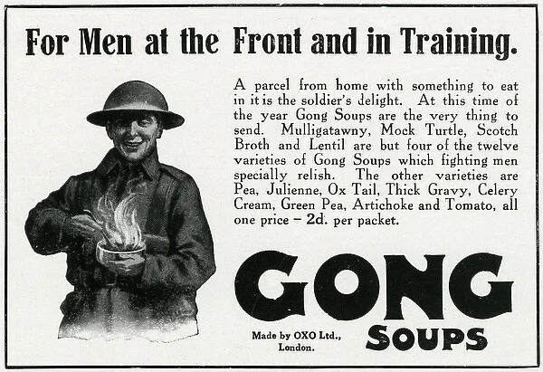 Advert for Gong soup 1916