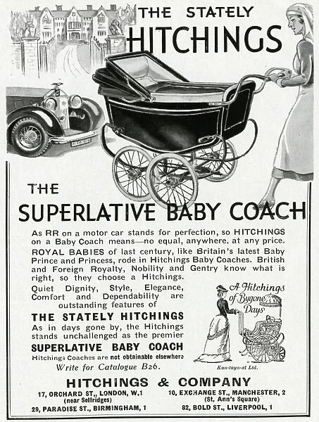 Advert for Hitchings Company prams 1937