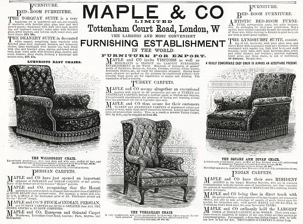 Advert for Maple & Co chairs 1892