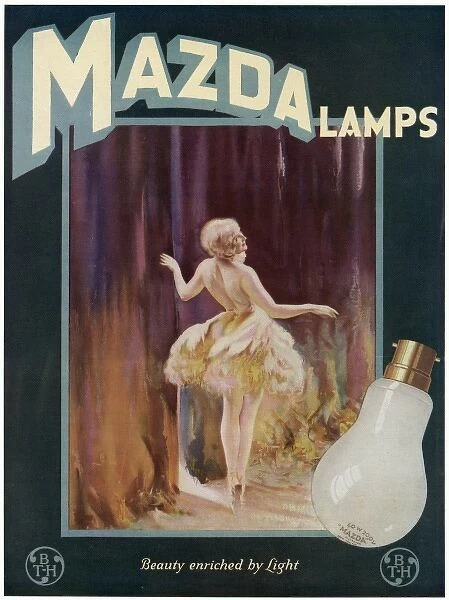 Advert for Mazda light bulbs