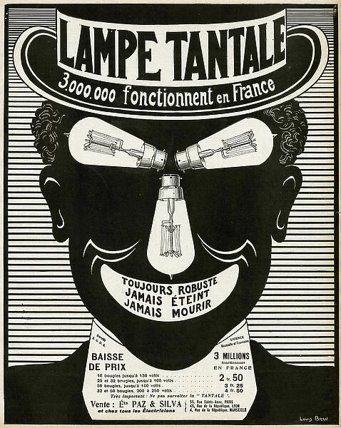 Advert for Tantalus lamps 1910