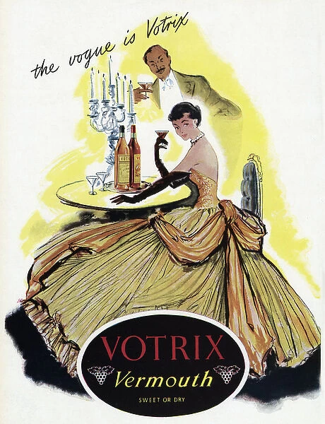 Advert for Votrix Vermouth 1951
