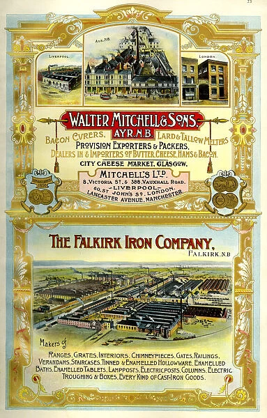 Adverts, Walter Mitchell & Sons, The Falkirk Iron Company