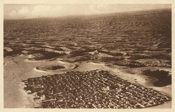 Aerial view of Kouinine, El Oued Province, Algeria