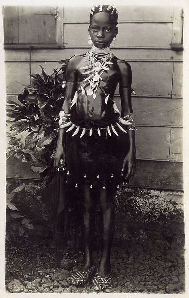 African girl in native dress
