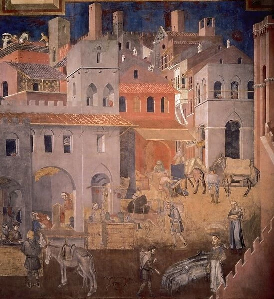 Ambrogio Lorenzetti (1280-1348). Effects of Good Government