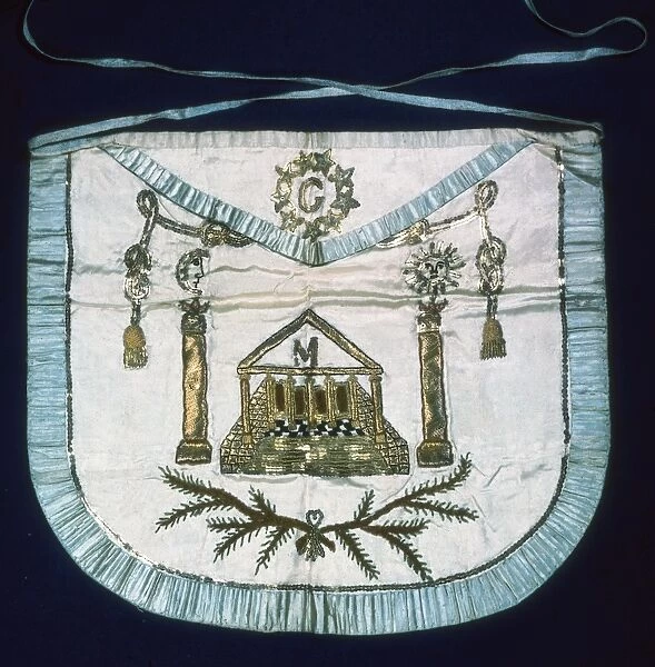 Apron of Master Mason, 19th c. Textiles. FRANCE