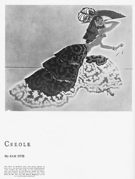Art Deco drawing of Creole by Sam Otis, 1930