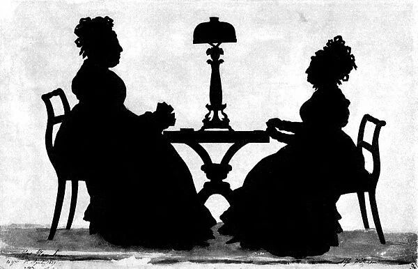 Bath Characters by Edouart - card players