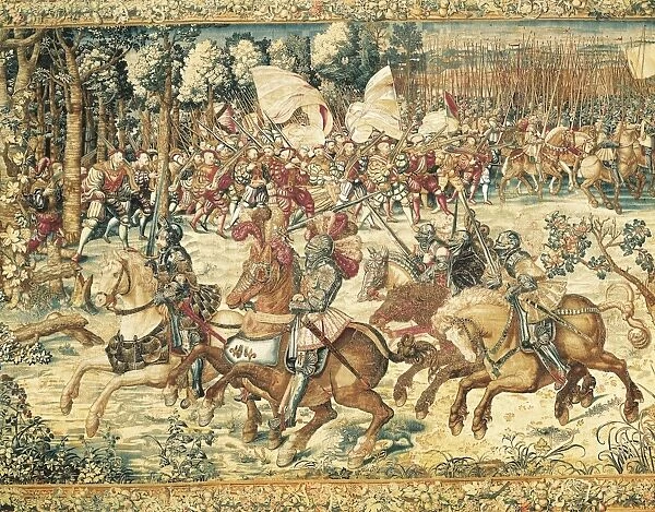 Battle of Pavia (1525). Advance of the troops