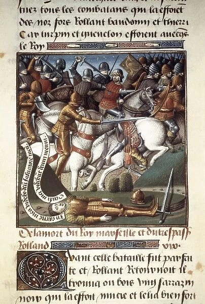 Battle of Roncevaux Pass (778). Rolands death