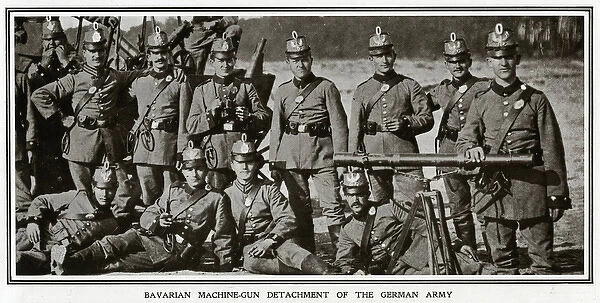 Bavarian machine-gun detachment of the German army, 1914