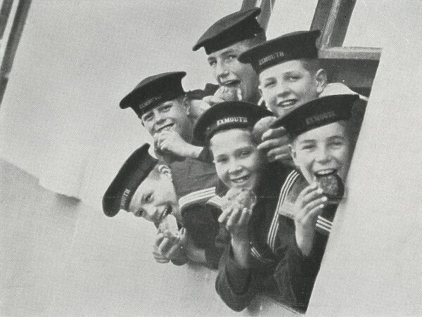 Boys Eating, Training Ship, Exmouth, Grays, Essex