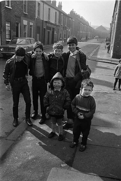 Boys on a street, Belfast, Northern Ireland