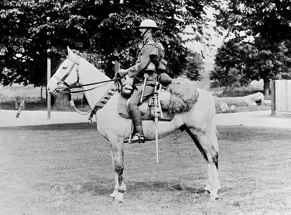 British soldier on horseback, WW1