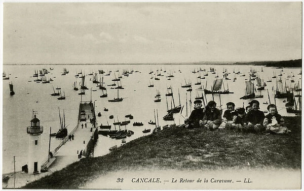 Cancale, Brittany, France - The return of the Fishing Fleet