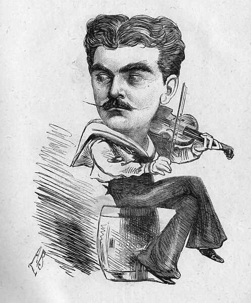 Caricature of George Rignold, English actor