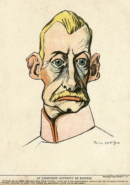 Caricature, Rupert of Bavaria, WW1