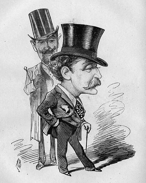 Caricature of Thomas Gibson Bowles, magazine founder
