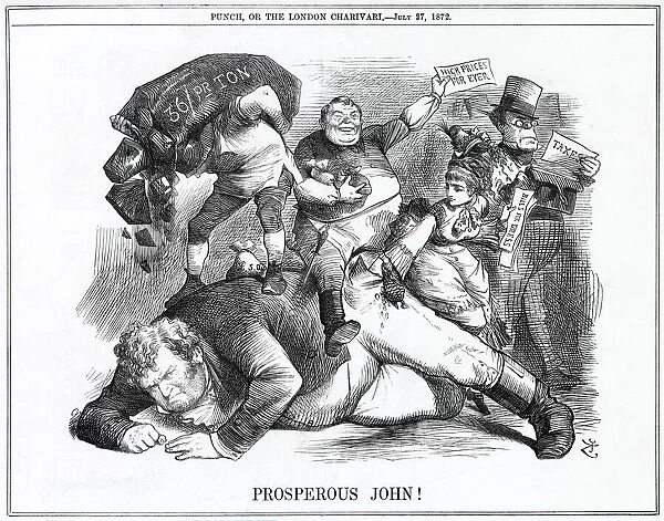 Cartoon, Prosperous John! (high prices)
