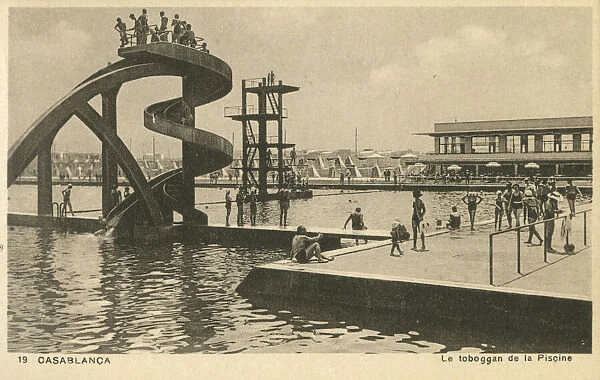 Casablanca, Morocco - Water Slide at the Swimming Pool