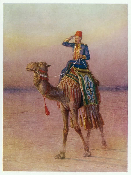 Charles Gordon on camel