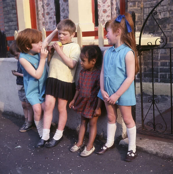 Five children on a Balham street, SW London
