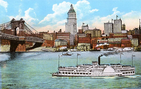 Cincinnati, Ohio, USA - Skyline of the city from the River