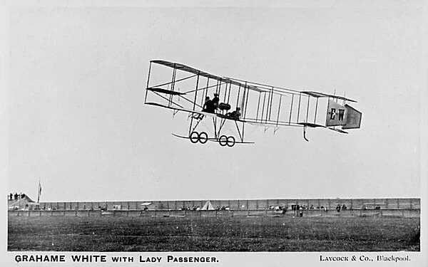 Claude Grahame-White in an early aeroplane