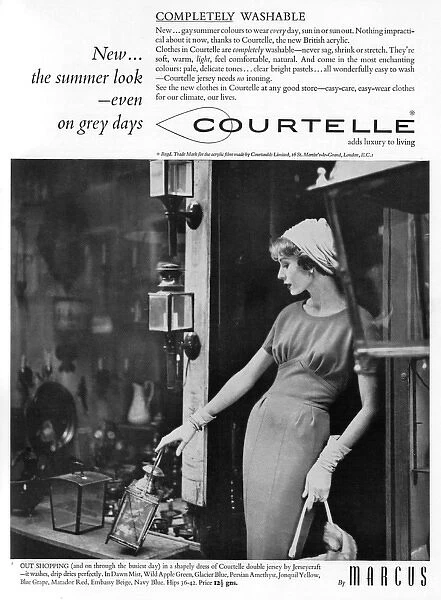 Courtelle advertisement, Marcus dress 1959