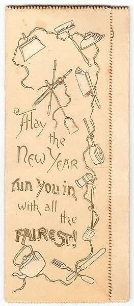 Front cover of a New Year card