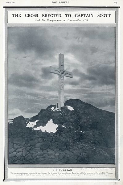 The cross erected to Captain Scott