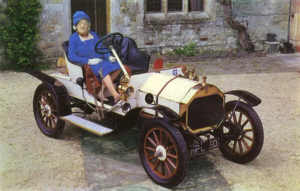 Dame Margaret Rutherford and her 1909 8 H. P. Humber