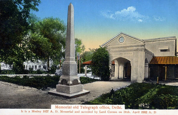Delhi, India - Memorial outside the Old Telegraph Office