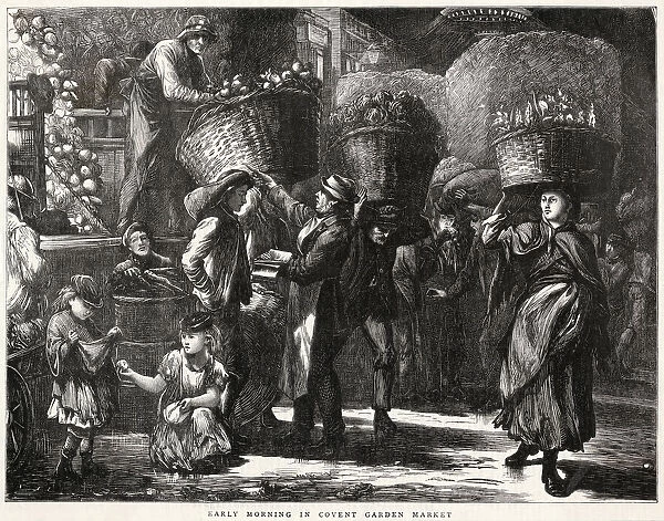 Early Morning in Covent Garden Market, London 1871