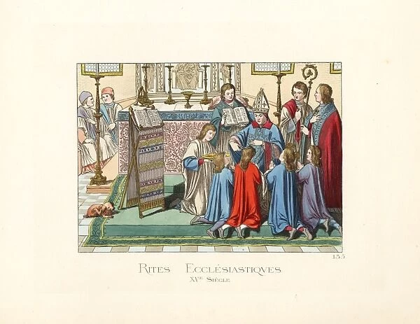 Ecclesiastical rite of tonsure, 15th century