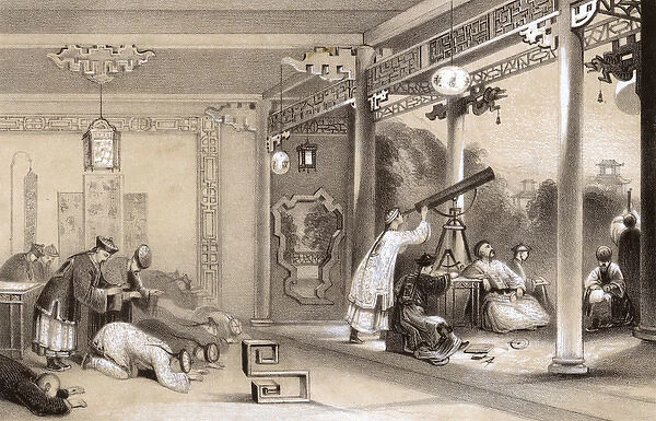 Eclipse. Chinese ceremonies performed when an eclipse occurs Date: circa 1840