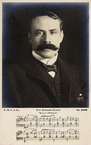 Edward Elgar and musical score to Salut D Amour