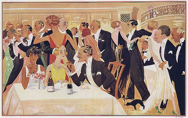 Elegance at the Embassy Club by Mundo, 1929