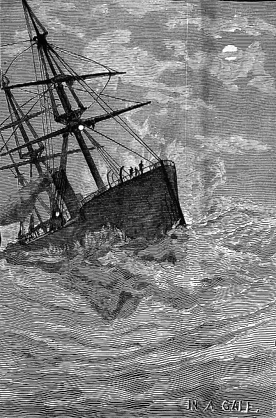 Emigrant Ship at sea in a Gale, 1887