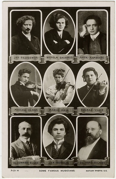 Famous Musicians of 1909, including Paderewski and Elgar