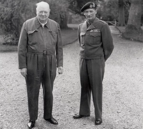 Field Marshall Montgomery and Winston Churchill