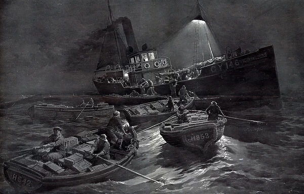 The Fishing Fleets in the North Sea: A Night Scene off the D