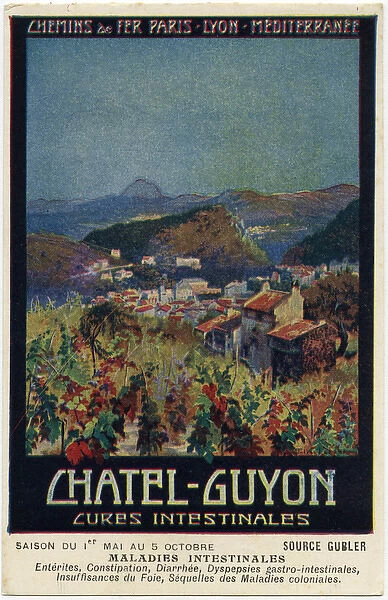 French Railways Promo card - Chatel-Guyon Spa Retreat