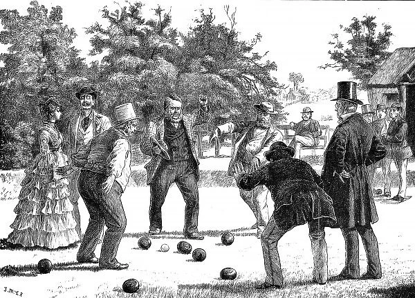 A Game of Bowls, England, c. 1872