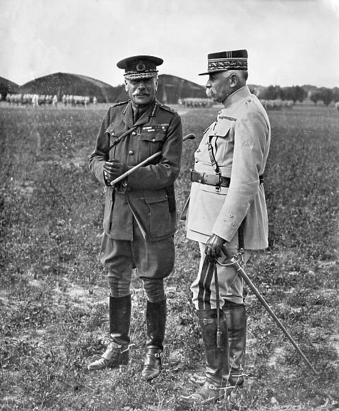 General Sir Douglas Haig, with a French general