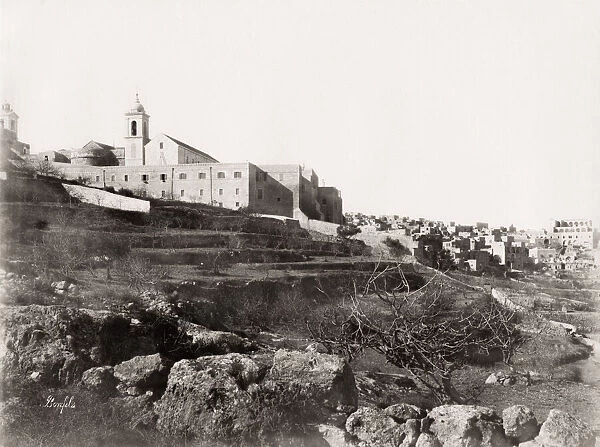 General view of Bethlehem and the church of the Nativity