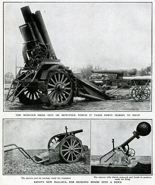 German guns made by Krupp, WW1